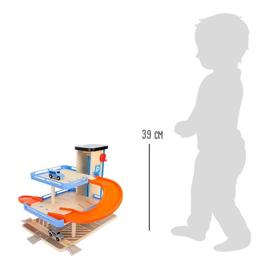 small foot Drvena višekatna garaža s liftom