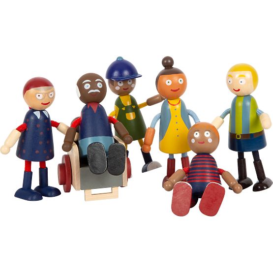small foot Drvene figurice obitelj s invalidskim kolicima