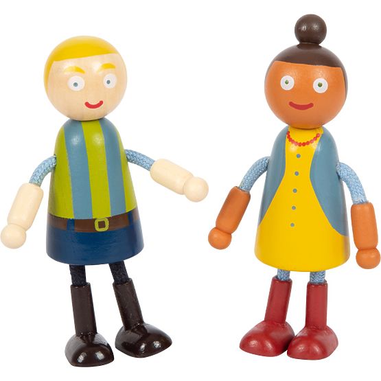small foot Drvene figurice obitelj s invalidskim kolicima