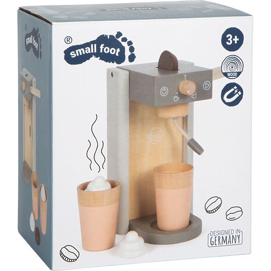 small foot Drveni aparat za kavu s priborom Tasty sivi