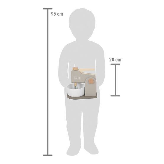 small foot Drveni kuhinjski robot 2 u 1 Tasty sivi