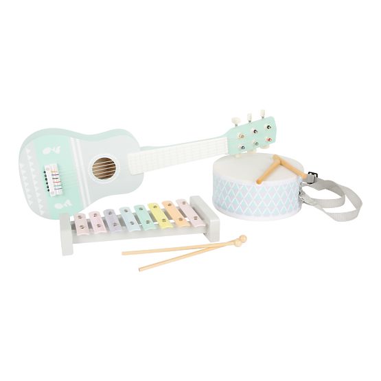 small foot Pastelni glazbeni set 3 kom