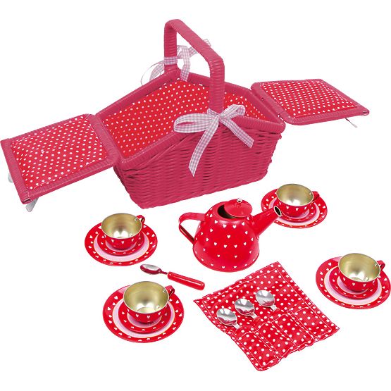 small foot Piknik koš Dots and Hearts
