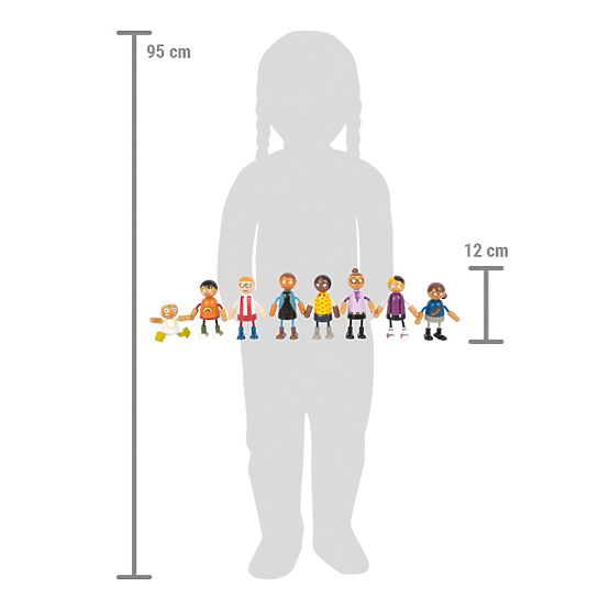 small foot Savitljive lutke obitelj s djetetom