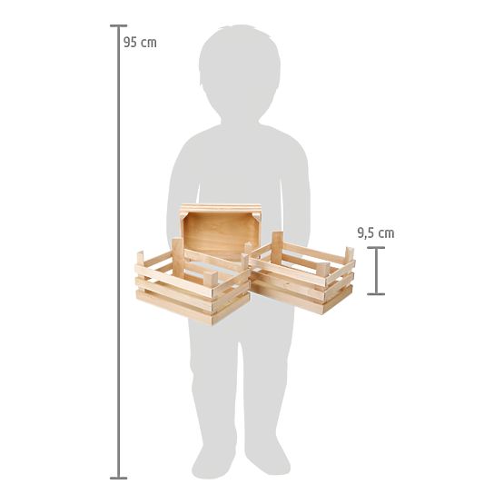 small foot Veliki set drvenih sanduka za hranu 3 kom