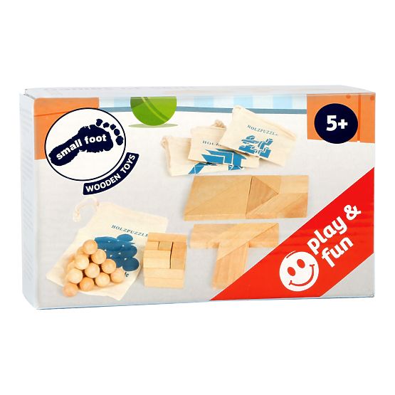 Small Foot Wooden set puzzli 4 kom u vrećicama