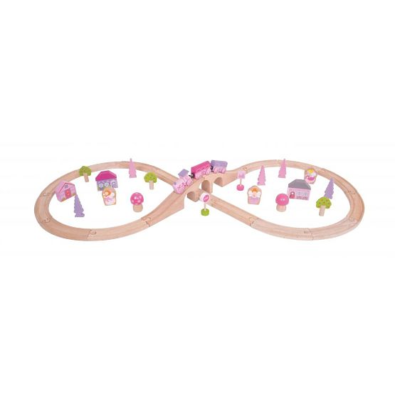 Staza za vlak za princeze - set od 40 elemenata