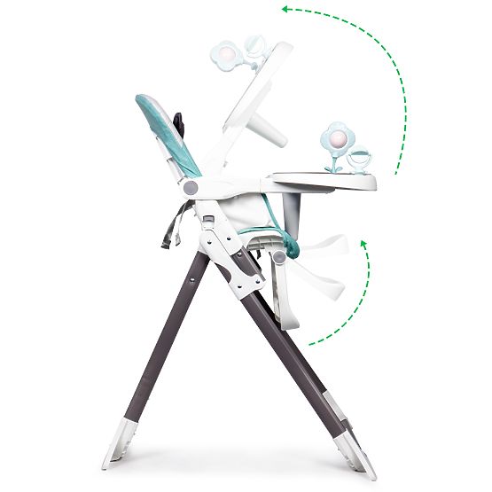 Stol za blagovanje sobova - bijelo-tirkizna