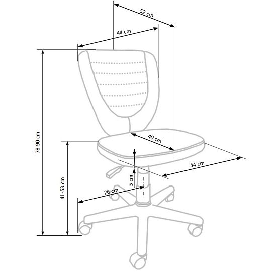 Učenička stolica Toby - roza