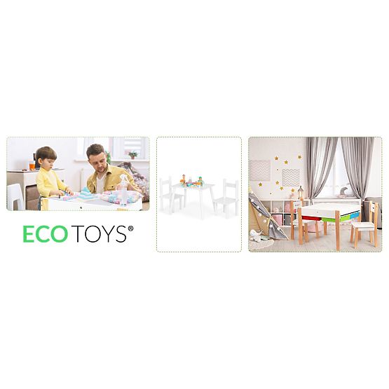 Stol + 2 stolice namještaj za djecu komplet ECOTOYS