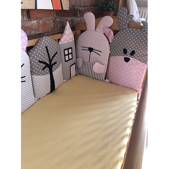 Sweet Dream - Modularni krevet mantinel - ružičasto-siva