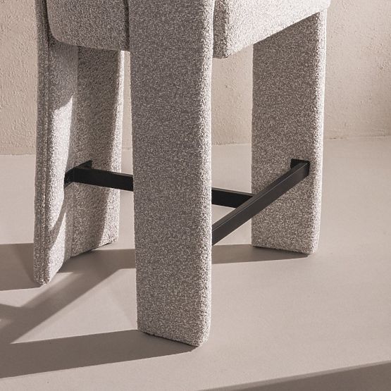 Tapecirana barska stolica Castelo sivo-bež