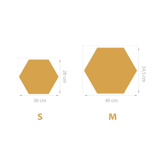 Tapecirana ploča Hexagon - med