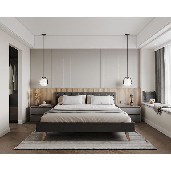 Tapecirani krevet HEAVEN 120 x 200 cm - Sivi