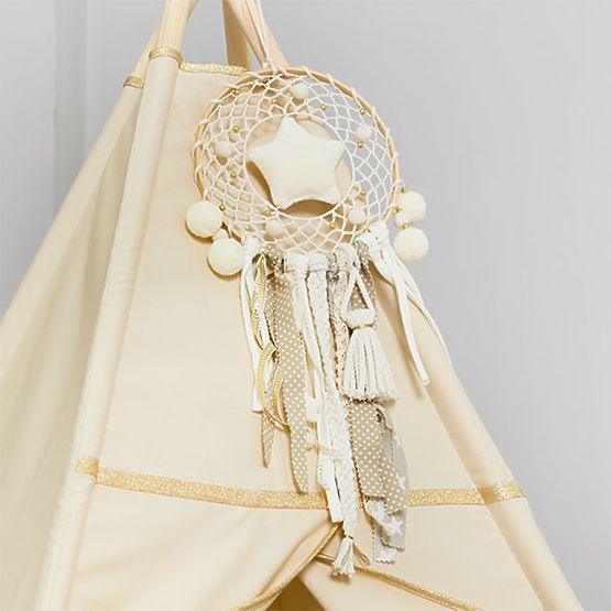 Teepee s podložkou Gold Ecru