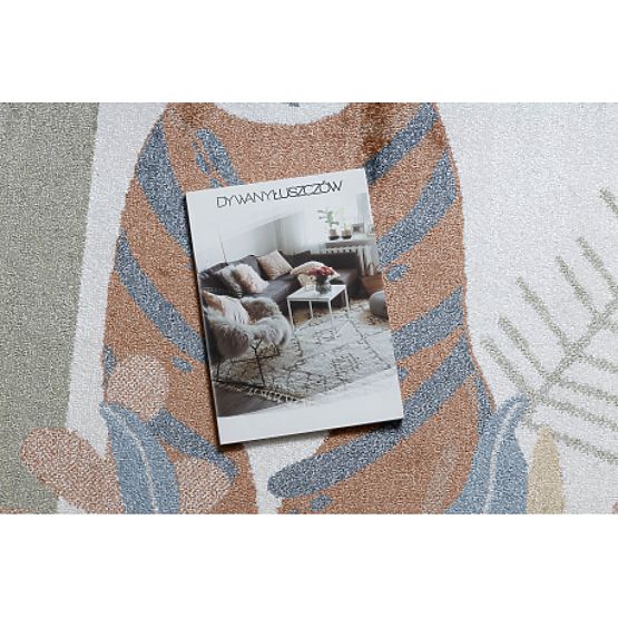 Tepih BONO 8426 Jungle, divlje životinje krem / tamno zlatna