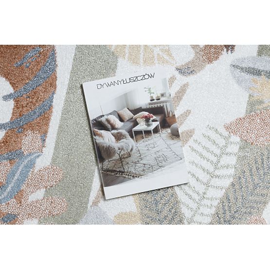 Tepih BONO 8426 krug Jungle, divlje životinje krem / tamno zlatna