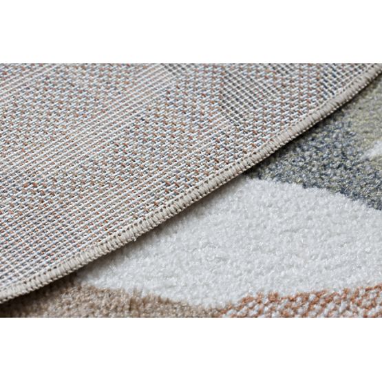 Tepih BONO 8426 krug Jungle, divlje životinje krem / tamno zlatna