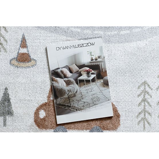 Tepih BONO 8436 Automobili, ulice krem / svijetlosiva