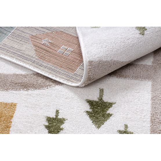 Tepih FUN Polar za djecu, ulice, šuma, krem