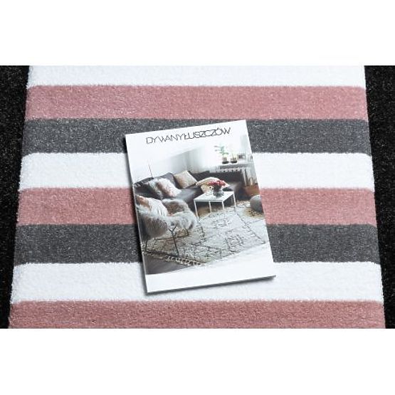 Tepih PETIT MALÝ, SRCE, ZVIJEZDE, ružičasti