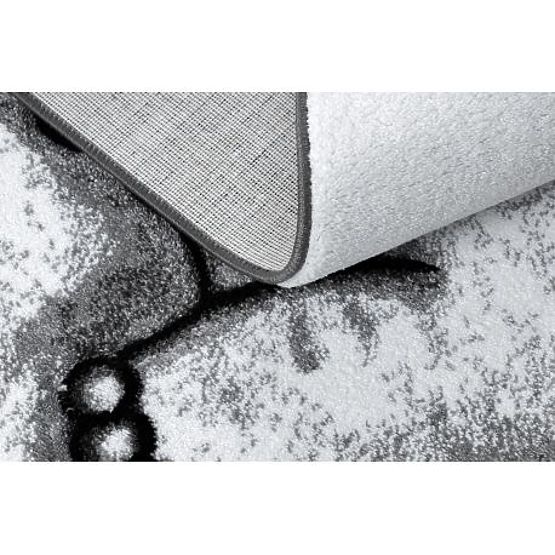 Tepih PETIT SLON S SURLOM, SLONIĆ, ZVIJEZDE, sivi