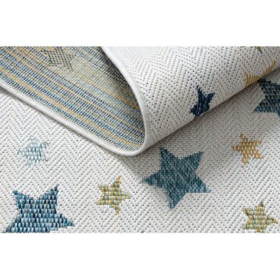Tepih SISAL COOPER Zvijezde 22260 ecru / tamnoplava