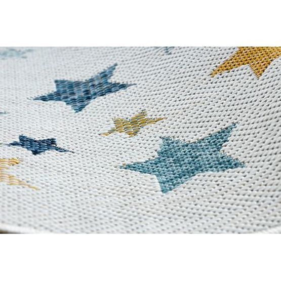 Tepih SISAL COOPER Zvijezde 22260 ecru / tamnoplava