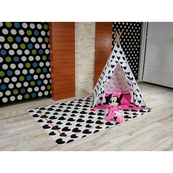 Tepih SKETCH - F755 krem/crna - srce