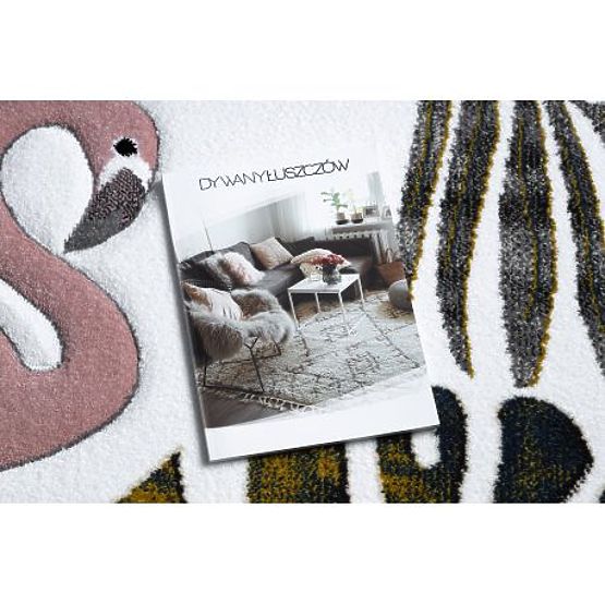 Tepih VRT, FLAMINGOSI, LISTOVI MONSTERE, krem