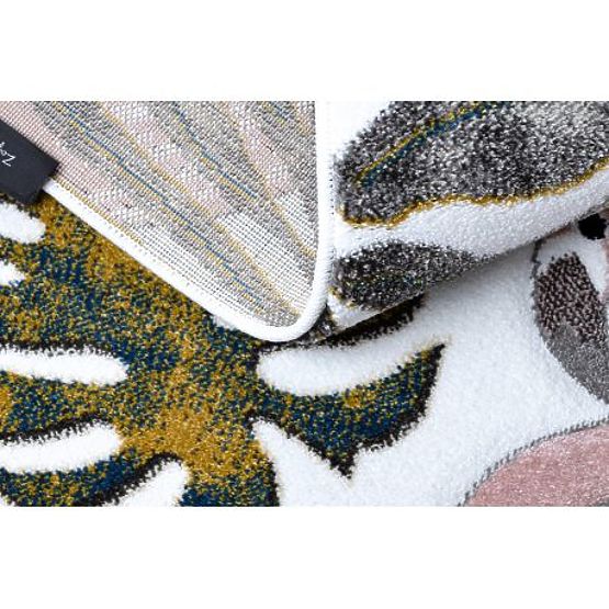 Tepih VRT, FLAMINGOSI, LISTOVI MONSTERE, krem