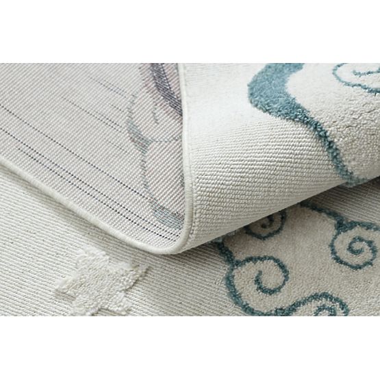 Tepih YOYO GD49 bijelo / sivo - Jednorog za djecu, strukturni, senzoričke rese