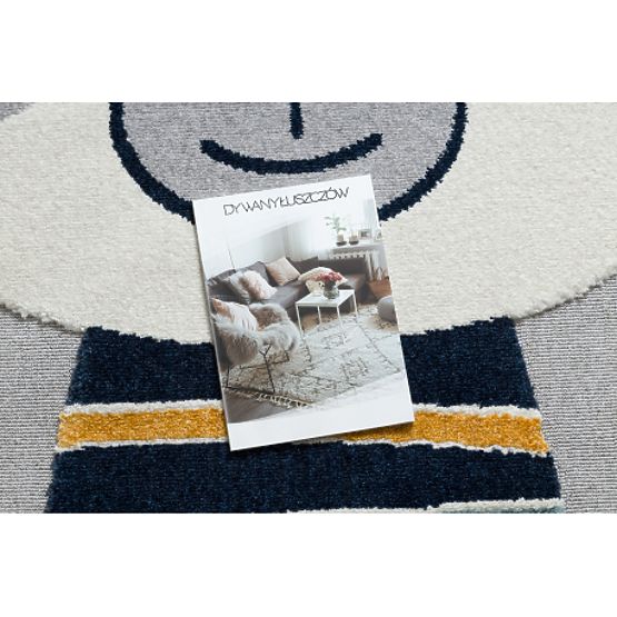 Tepih YOYO GD50 sivo / bijeli - Medvjedić za djecu, strukturni, senzorički Resice