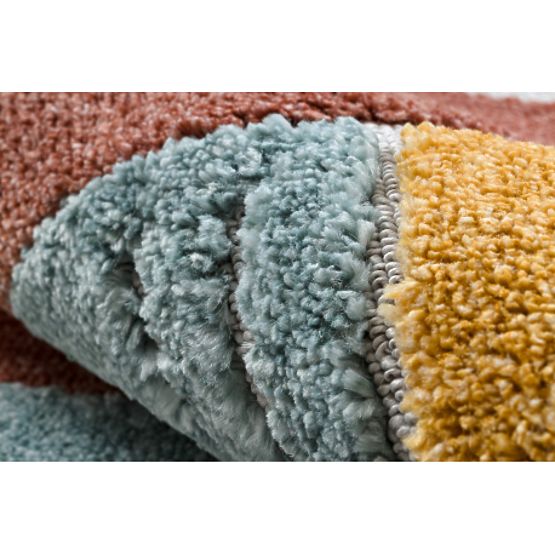 Tepih YOYO GD55 sivo / plavi - zvijezde, raketa za djecu, strukturni, senzorne rese