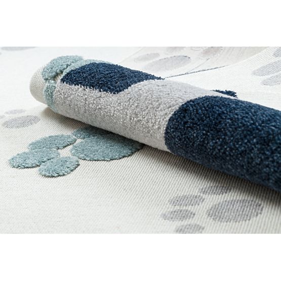 Tepih YOYO GD59 bijelo / sivo - Mačić za djecu, strukturni, senzoričke rese