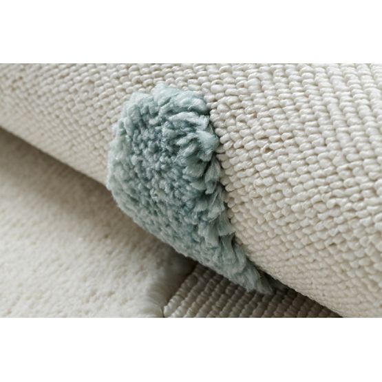 Tepih YOYO GD63 bijeli / tamnoplavi - Oblak, kapljice za djecu, strukturni, senzorski Resice