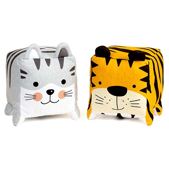 Textilní hračka Kočička - šedá