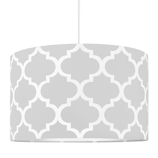 Textilní závěsná lampa Maroko - šedá