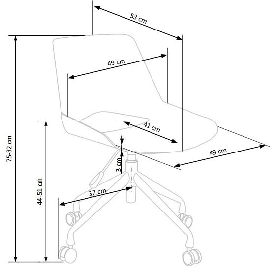 Uredska stolica Škorpion - pepeljasto siva