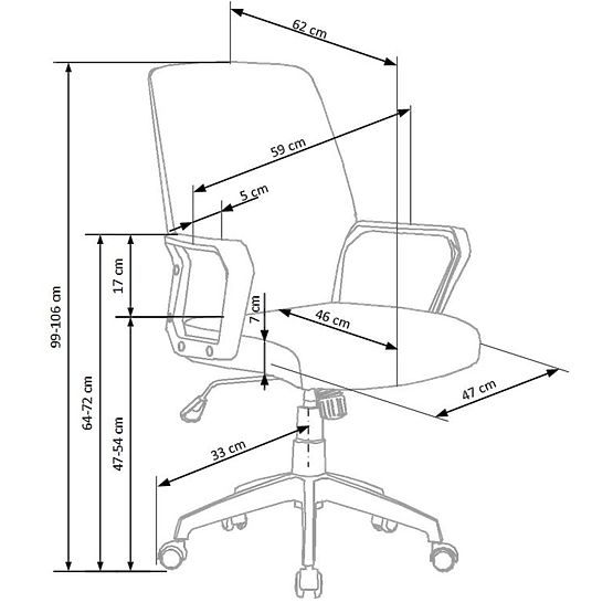 Uredska stolica Spin - bež - bijela