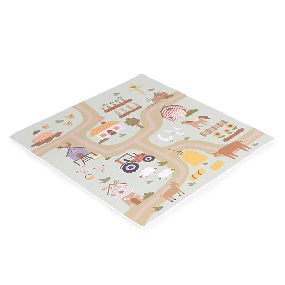 Velika EVA pjenasta podloga za djecu farma 90,5x90,5 cm 21 dijelova ECOTOYS