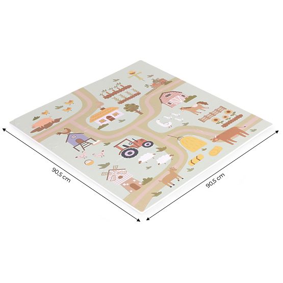 Velika EVA pjenasta podloga za djecu farma 90,5x90,5 cm 21 dijelova ECOTOYS