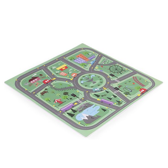 Velika EVA pjenasta podloga za djecu Grad 90,5x90,5 cm 21 kom ECOTOYS