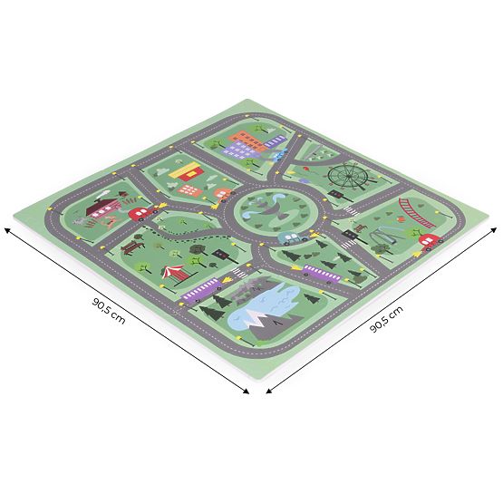 Velika EVA pjenasta podloga za djecu Grad 90,5x90,5 cm 21 kom ECOTOYS