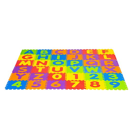 Velika EVA pjenasta podloga za djecu slova brojevi 178x178 cm 36 komada ECOTOYS
