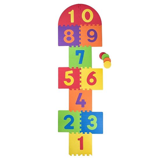 Velike pjenaste puzzle za igru skakanja školice