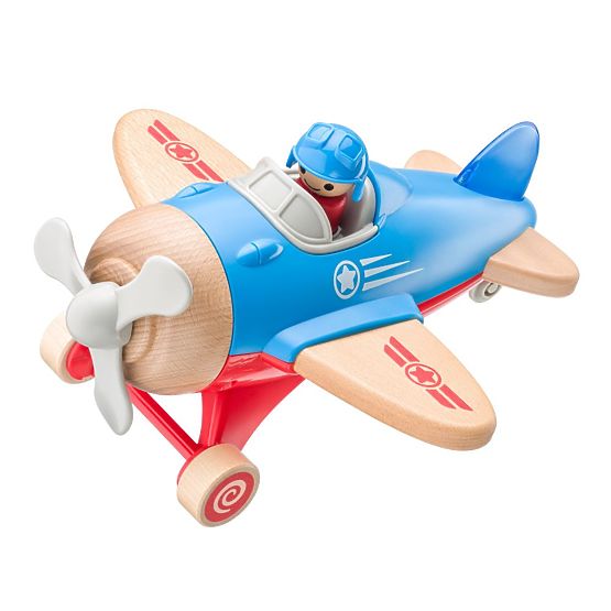 Veliki avion s pilotom - svijetli i proizvodi zvukove