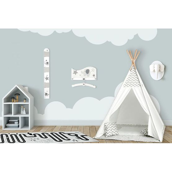 Dječji teepee šator sivo-bijeli
