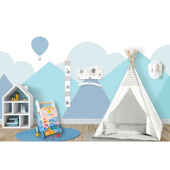 Dječji teepee šator sivo-bijeli