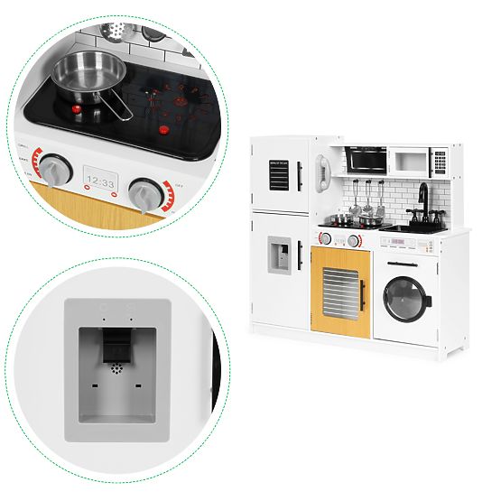 Velika drvena kuhinja za djecu + zvukovi i svjetla ECOTOYS